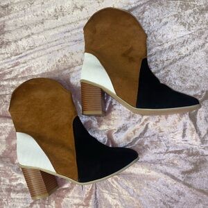 Stylish Brown and Black Women's Boots